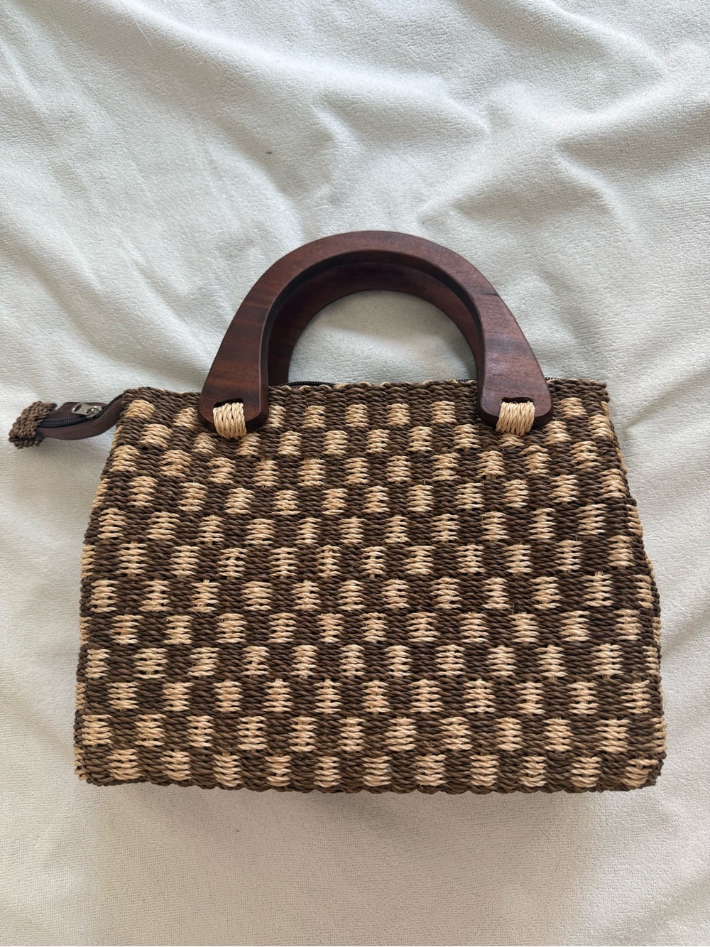 Structured Woven Straw Bag